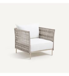 Fauteuil de jardin en sangles tressées AM.PM