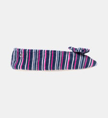 Chaussons Ballerines ultra confortables, en coton biologique et semelle en cuir, détail grand nœud Isotoner