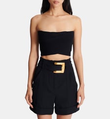 Brassière en maille tube Balmain