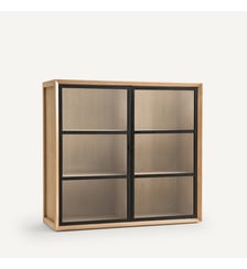 Vitrine chêne et plaqué chêne AM.PM