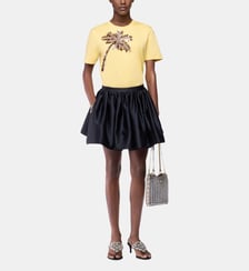 T-shirt en coton avec broderie en forme de palmier Rabanne