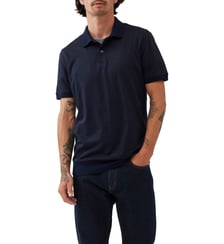Polo imprimé géométrique slim en coton stretch Leeson Rodd & Gunn
