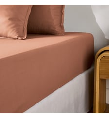 Drap housse percale coton, bonnet 35cm, Scenario La Redoute Interieurs
