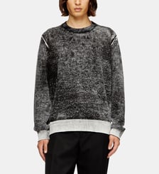 Pull avec impression inversée décolorée Diesel