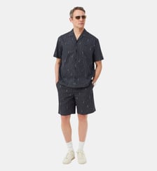 Short coton imprimé rayures crocodiles Lacoste