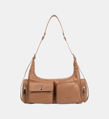 Sac besace Soft Caramella en cuir Lancaster