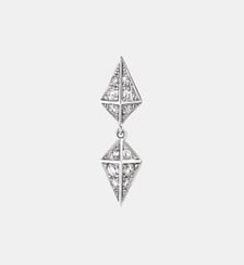 Boucle d'oreille Rockaway diamants et argent Statement