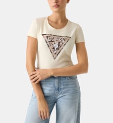 T-shirt à logo triangle Guess