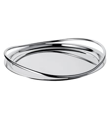 Plateau rond en métal argenté - 39 cm - VERTIGO Christofle