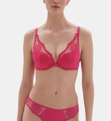 Soutien-gorge push-up décolleté plongeant - Rose disco Simone Pérèle