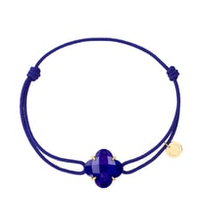 Bracelet, lapis lazuli, cordon blue roi, or jaune Morganne Bello