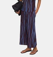 Pantalon bicolore plissé Adolfo Dominguez