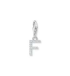 Thomas Sabo Pendentif Charm lettre F avec pierres blanches argent Argent sterling 925 Thomas Sabo