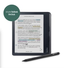 Liseuse eBook Pack Libra Colour + Stylus 2 noir Kobo