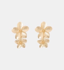 Boucles d'oreilles double fleur dorées Balaboosté