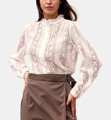 Blouse manches longues col mao uni BESMA La Petite Etoile