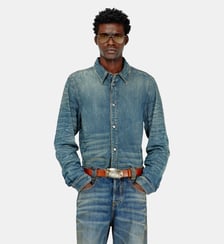Chemise en denim effet froissé dirty Diesel