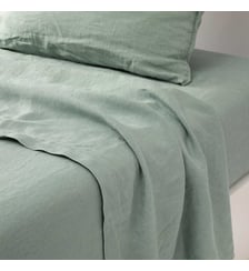 Drap plat  en lin lavé Desforges