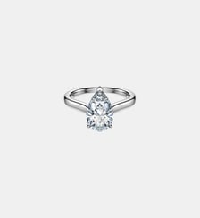 Bague solitaire Eternity, Diamants créés en laboratoire 2 ct tw, Or blanc 18 carats Swarovski