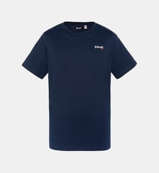 T-shirt brodé gris chiné Schott