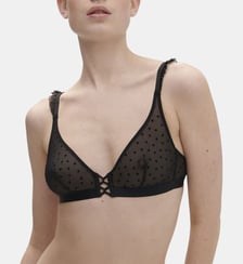 Soutien-gorge triangle sans armatures Lucie en tulle plumetis Simone Pérèle