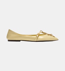Ballerines Sync en cuir d’agneau brillant Balmain