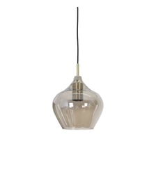 Suspension Rakel verre et laiton H21,5 cm Light & Living