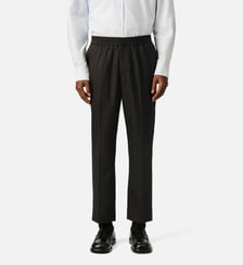 Pantalon rayé en laine taille élastiquée AMI Paris