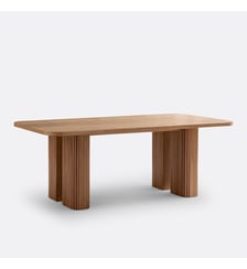Table à manger rectangulaire, plaqué chêne et pin, 6 à 8 couverts La Redoute Interieurs