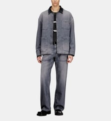 Veste en jean style utilitaire avec col contrastant Diesel