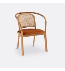 Fauteuil de table chêne et cannage La Redoute Interieurs