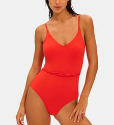 Maillot de bain 1 pièce bonnet mousse sans armature - Orange Grenadier Simone Pérèle