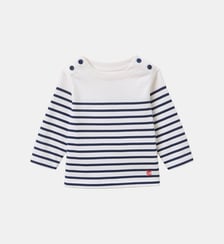 T-shirt marinière boutonné Bébé Cyrillus