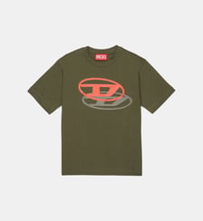 T-shirt avec logo Oval D imprimé Diesel Kids