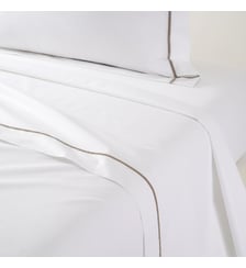 Drap plat en percale de coton Yves Delorme