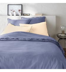 Housse de couette de satin de coton lavé, 118 fils La Redoute Interieurs