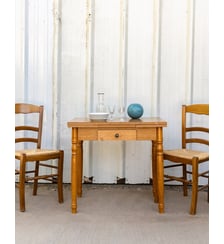 Table à manger à rallonges en bois Romy N°1463- Produit chiné Debongout