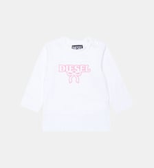 T-shirt à manches longues avec logo Diesel Kids