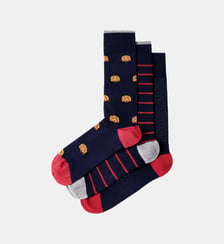 Lot De Trois Paires De Chaussettes Harry En Coton Peigné Hackett London