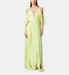 Robe longue de cérémonie en jersey léger plissé Pinko