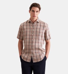 Chemise en lin 1/2 Regular Col Kent Seidensticker
