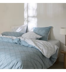 Housse de couette en percale de coton, POINTE DE DOUCEUR Blanc Cerise