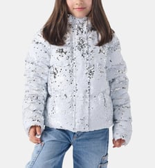 Veste enfant à sequins Blanc/argent Lina Jott