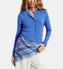 Cardigan droit en cachemire et soie Bompard