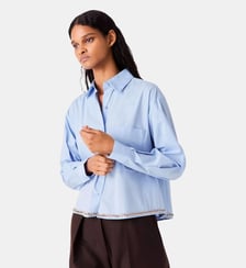 Chemise courte avec galon chaîne Maje