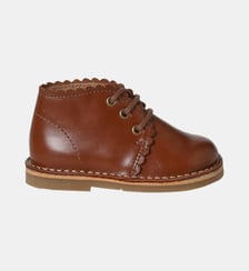 Bottines festonnées en cuir Cyrillus