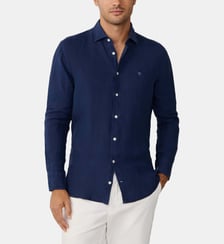 Chemise En Lin Teint En Pièce Coupe Ajustée Hackett London