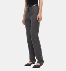 Pantalon cigarette en laine mélangée stretch Pinko