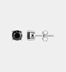 Boucles d'oreilles puces Issa en Acier 316L avec oxyde de zirconium noir Phebus