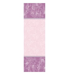 Chemin de table pur coton antitache motif jacquard violet Glycines parme Garnier Thiebaut